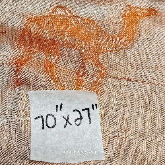 Handwoven Pashmina 100% Cashmere Wrap Shawl Salmon Pink Camel Design India Scarf - Picture 5 of 12